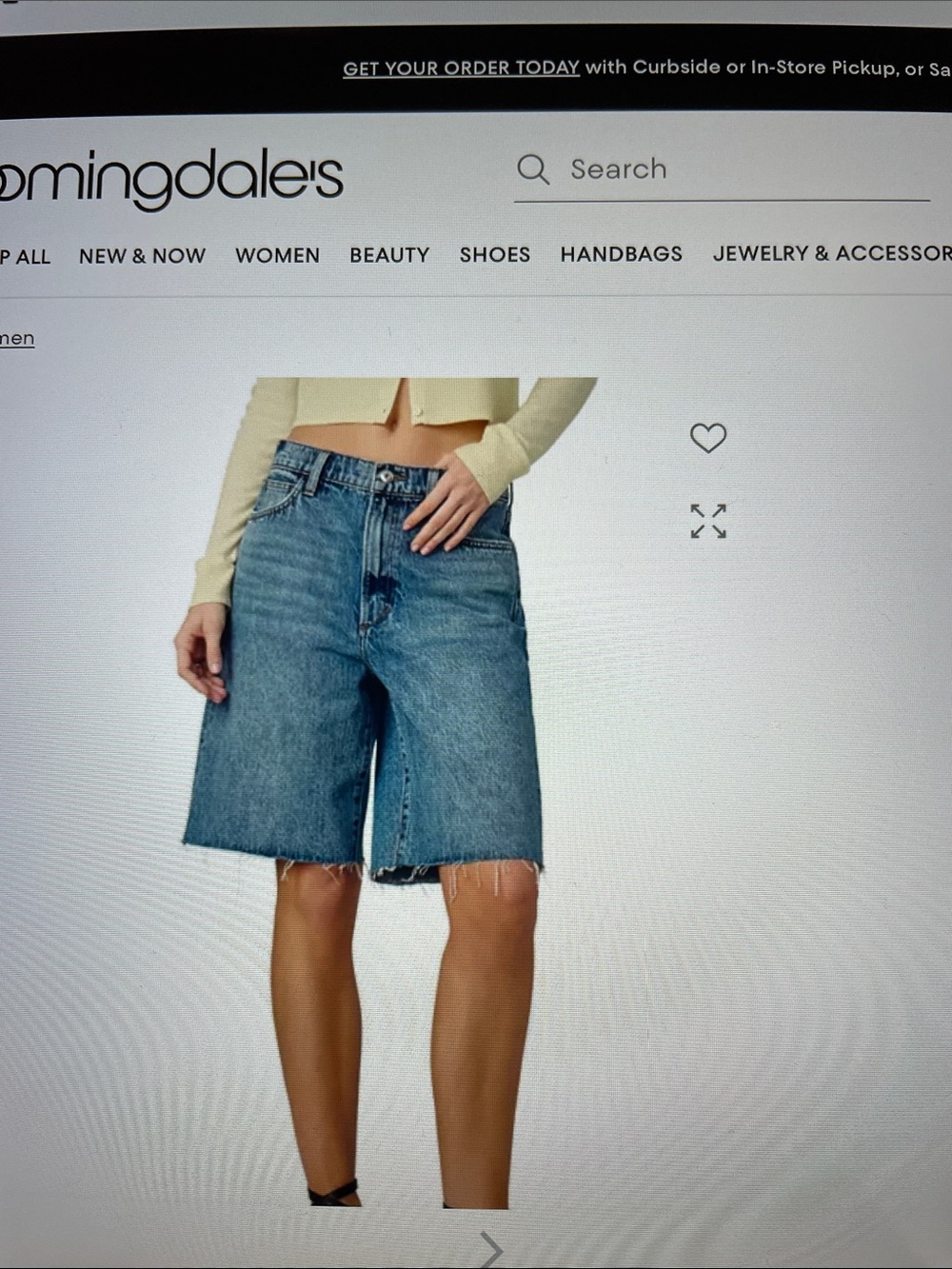 Joe's Jeans The Ryan woman Medium Blue Raw-Hem Denim Shorts size 28